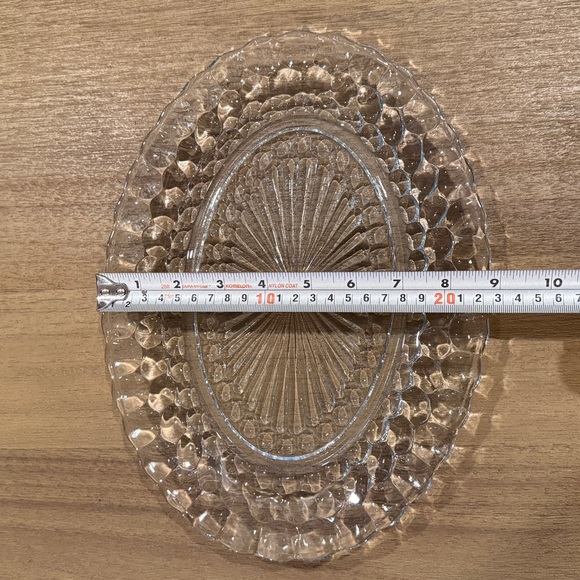 Vintage Anchor Hocking Clear Glass Oval Serving Platter – “Bubble” Pattern - Picture 5 of 5
